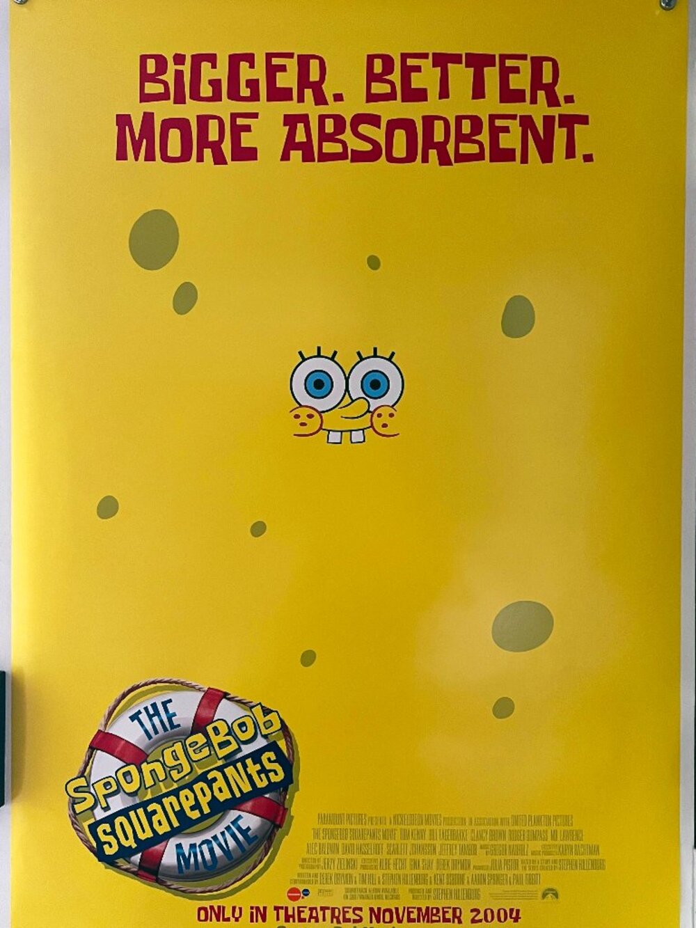 THE SPONGEBOB SQUAREPANTS MOVIE (2004) - ORIGINAL DOUBLE SIDED MOVIE POSTER